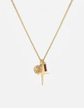 Miansai Necklaces Aegis Trilogy Garnet Necklace, Gold Vermeil Red / 21 in.
