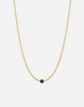 Miansai Necklaces Dove Type Chain Necklace, Gold Vermeil/Teal 3 Letters / Teal / 24 in. / Monogram: Yes
