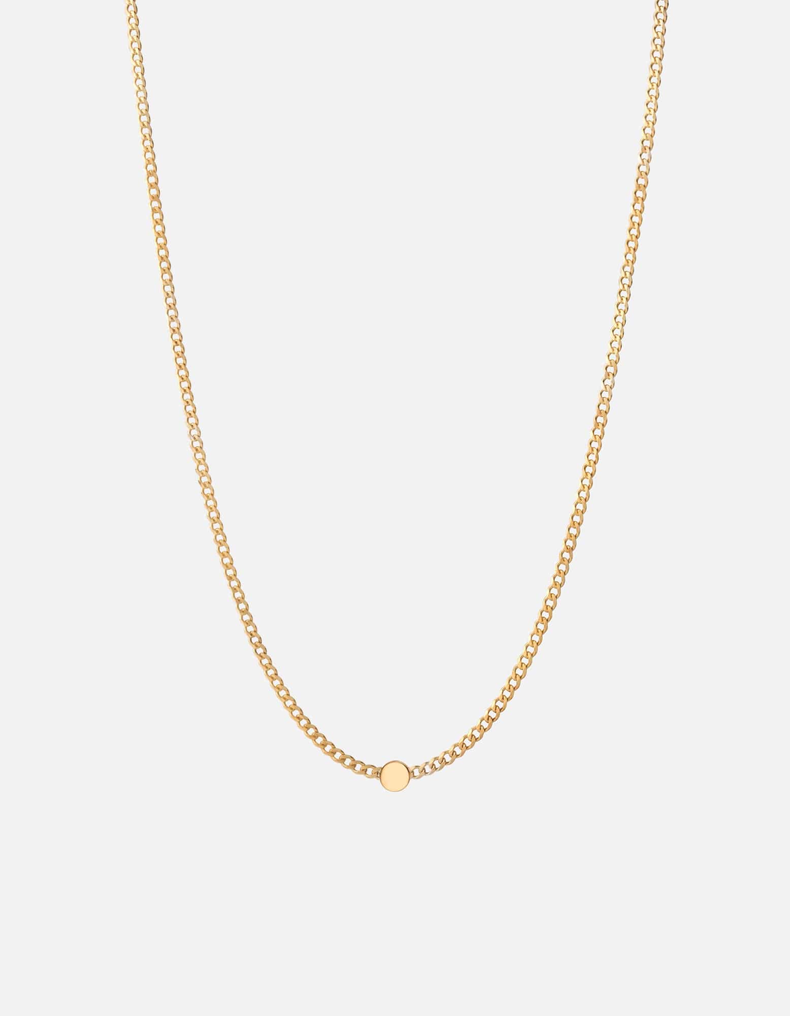 Eye of Time Type Chain Necklace, Gold Vermeil/Blue