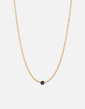 Miansai Necklaces Eye of Time Type Chain Necklace, Gold Vermeil/Blue 1 Letter / Blue / 24 in. / Monogram: Yes