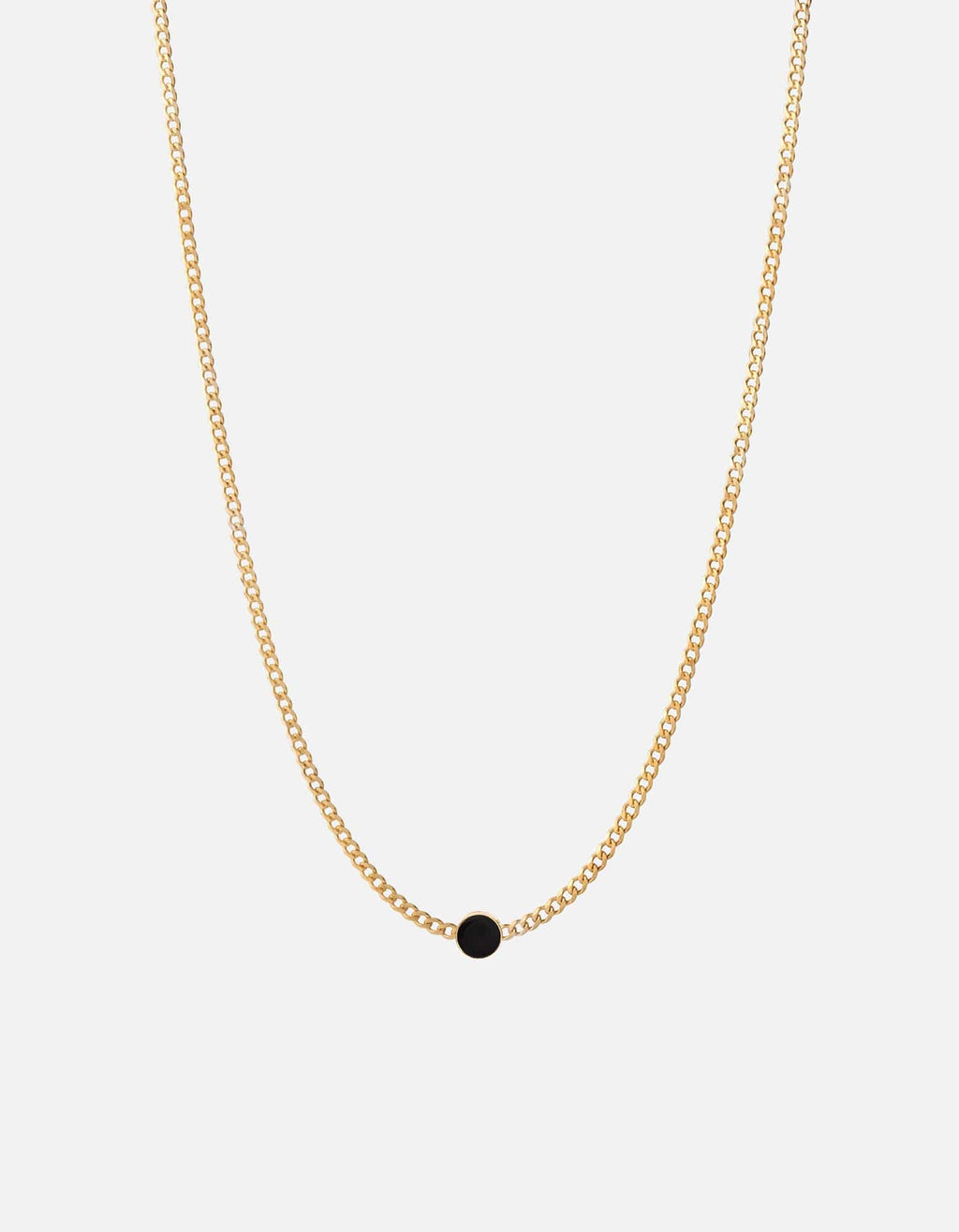 Miansai Necklaces Volcan Type Chain Necklace, Gold Vermeil 1 Letter / Black / 24 in. / Monogram: Yes