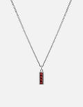 Miansai Necklaces Totem Garnet Necklace, Sterling Silver Red / 21 in.