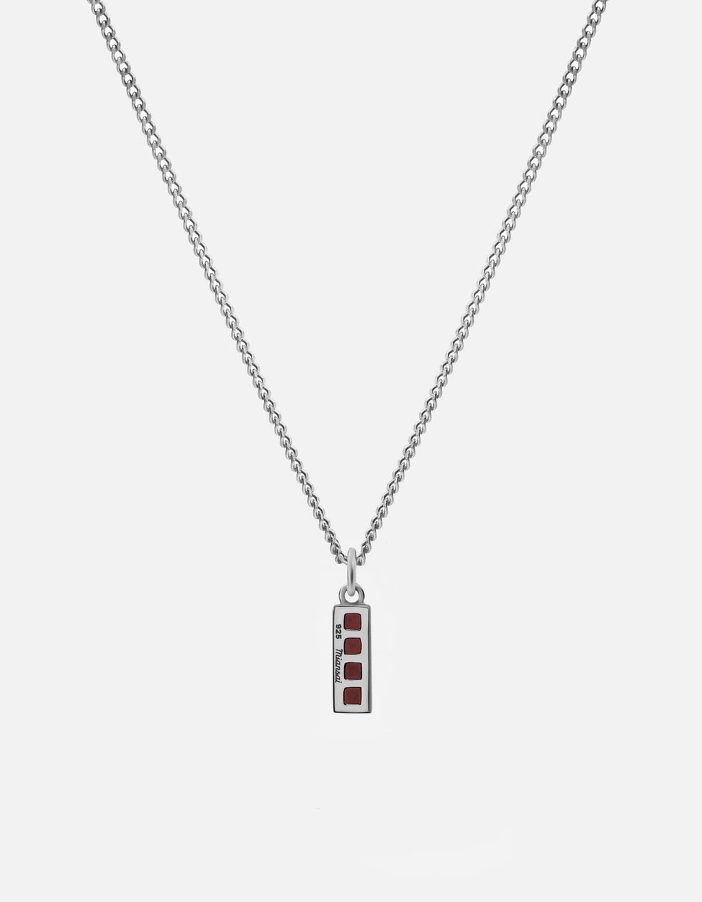 Totem Garnet Necklace, Sterling Silver