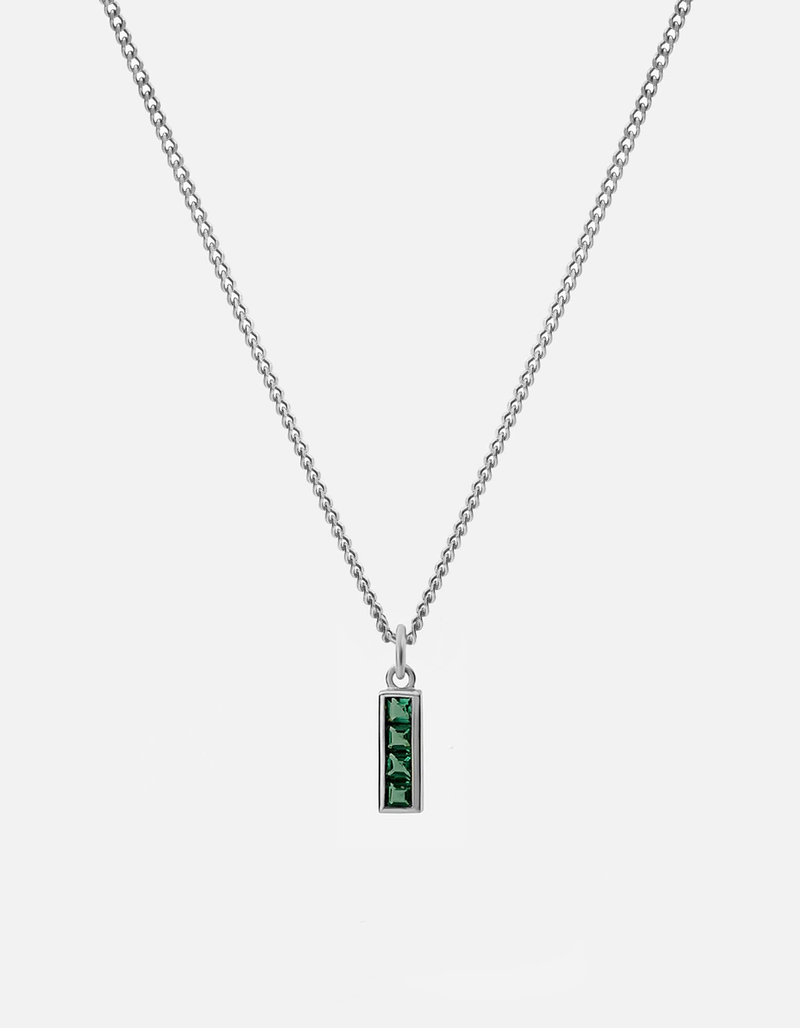 Miansai Necklaces Totem Quartz Necklace, Sterling Silver Green / 21 in.