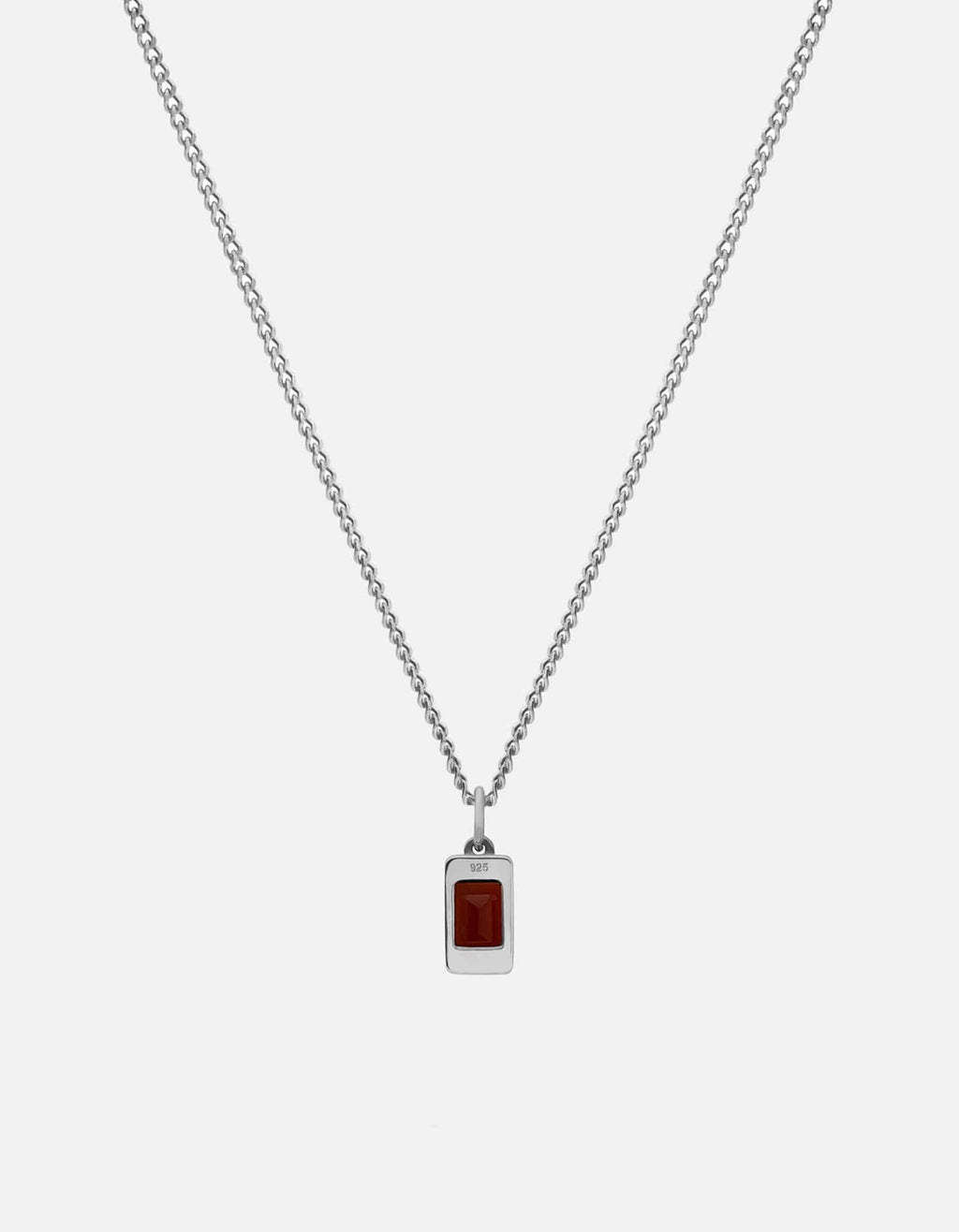 Valor Garnet Pendant Necklace, Sterling Silver