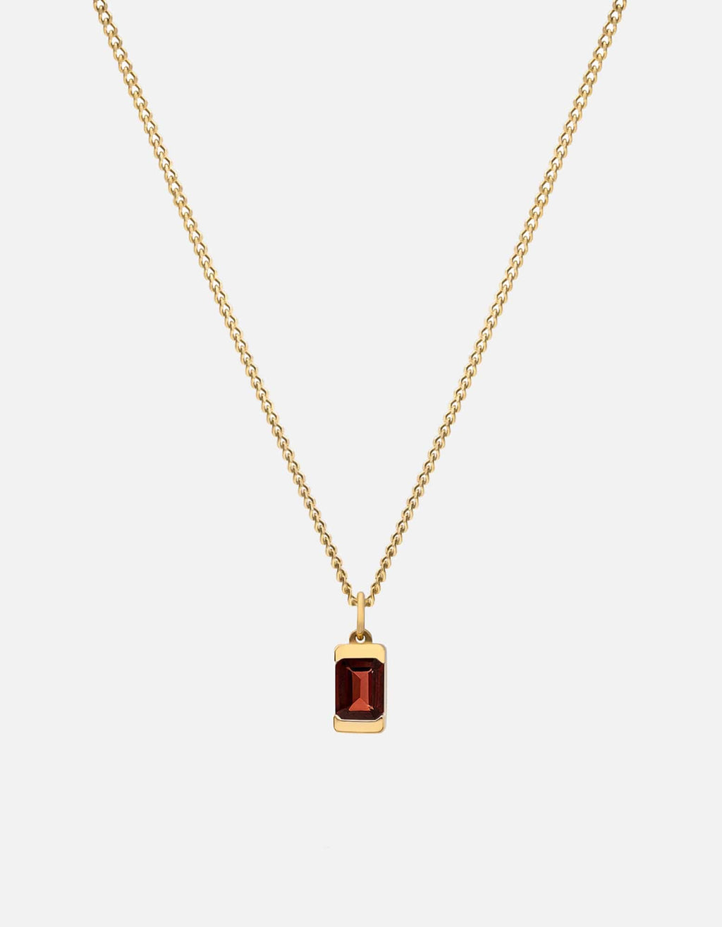 Miansai Necklaces Valor Garnet Necklace, Gold Red/Gold Vermeil / 18 in.