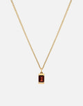 Miansai Necklaces Valor Garnet Necklace, Gold Red/Gold Vermeil / 18 in.