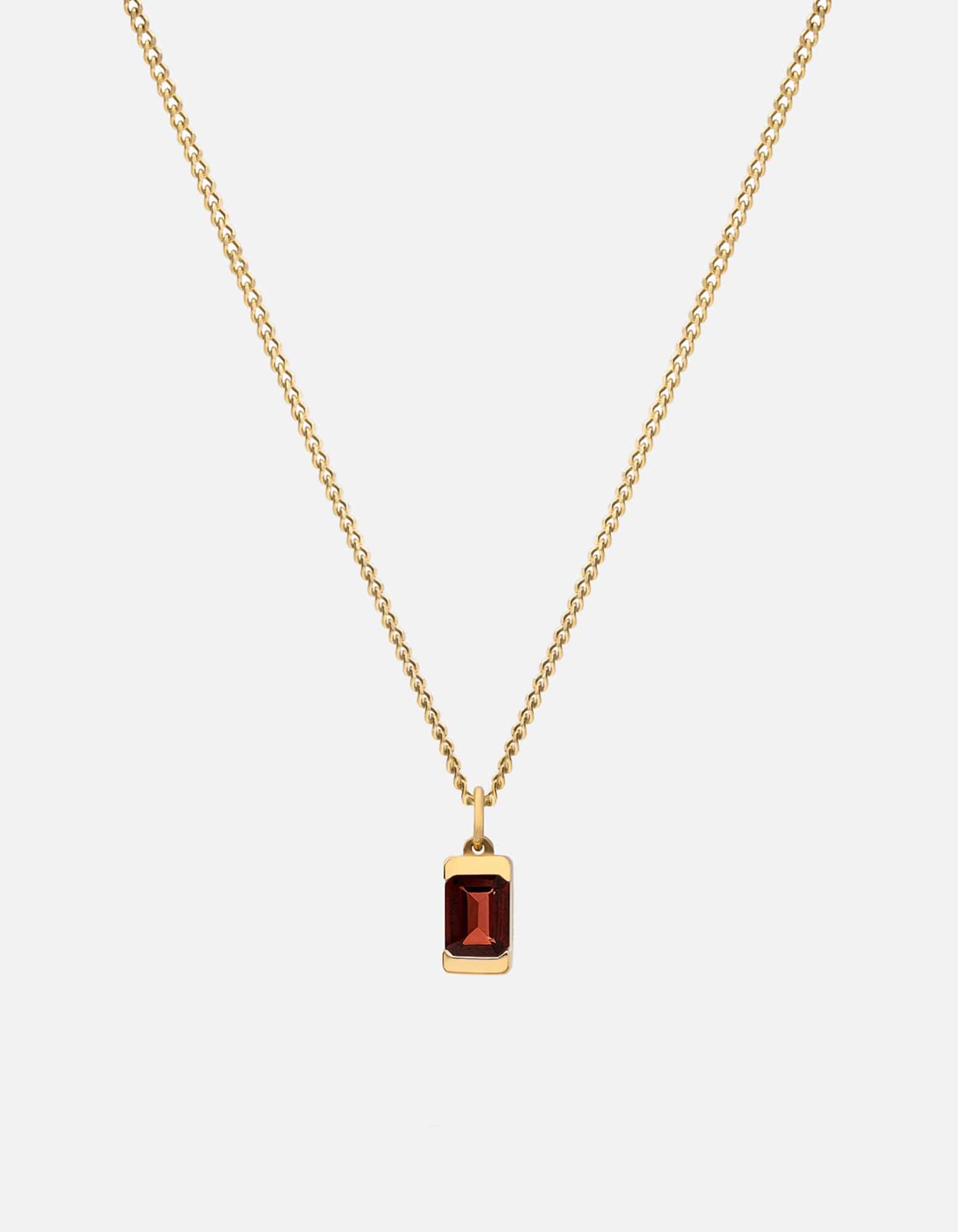 Miansai Necklaces Valor Garnet Necklace, Gold Red/Gold Vermeil / 18 in.