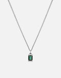 Miansai Necklaces Valor Quartz Necklace, Sterling Silver Green / 21 in.