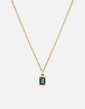 Miansai Necklaces Valor Quartz Necklace, Gold Gold Vermeil Green / 21 in.