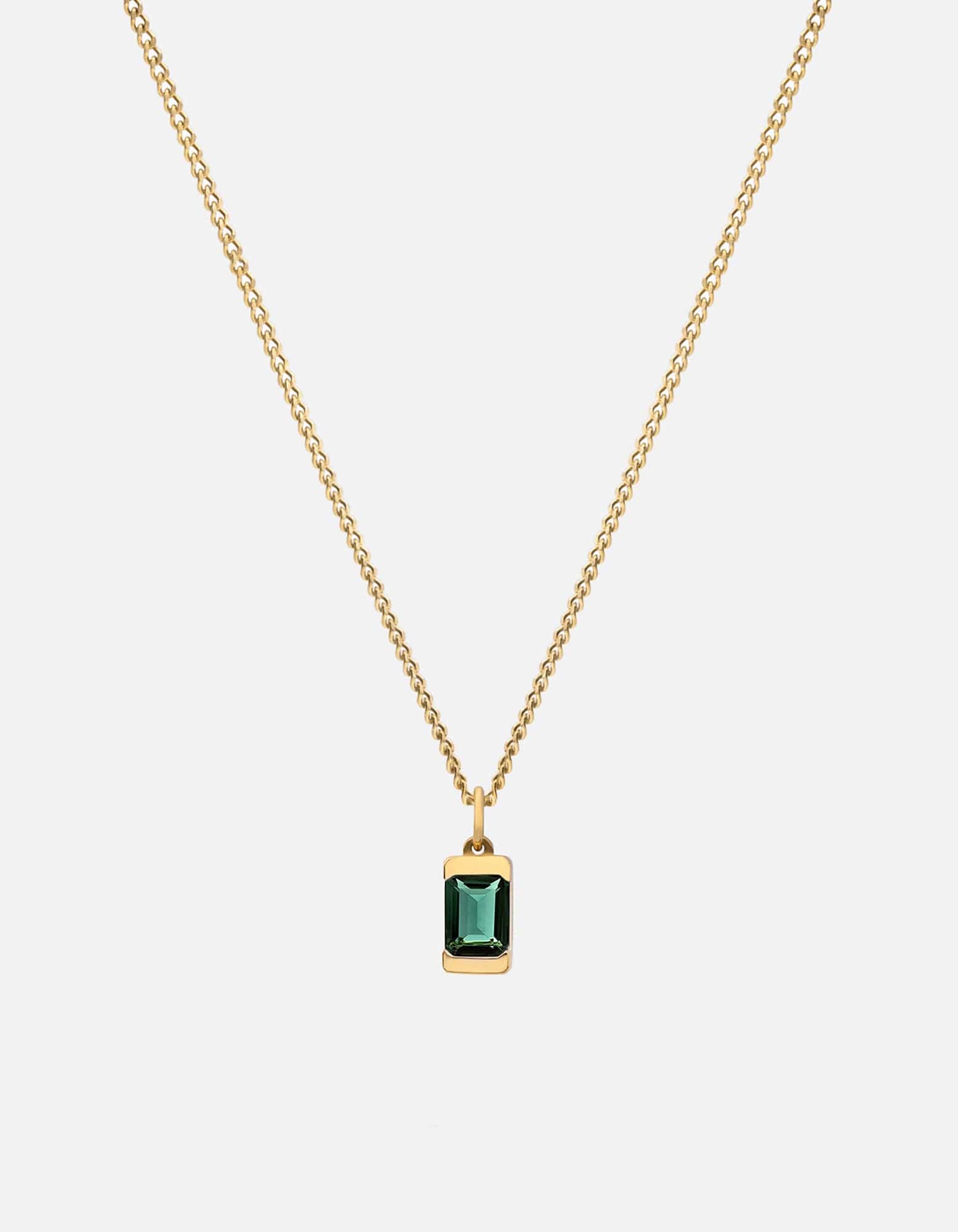 Miansai Necklaces Valor Quartz Necklace, Gold Gold Vermeil Green / 21 in.