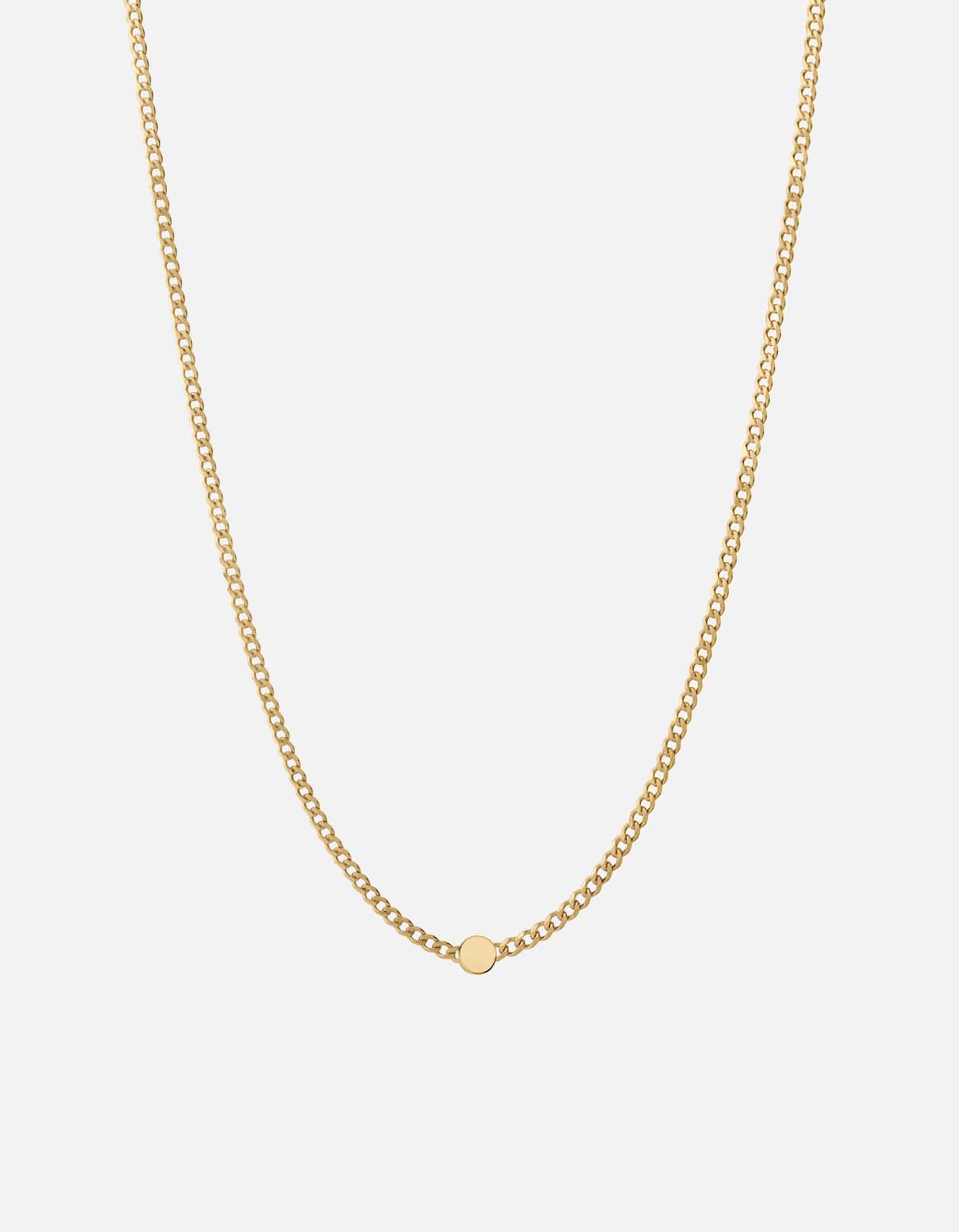 Miansai Necklaces Type Chain Necklace, Gold Vermeil 1 Letter / Polished Gold / 24 in. / Monogram: Yes