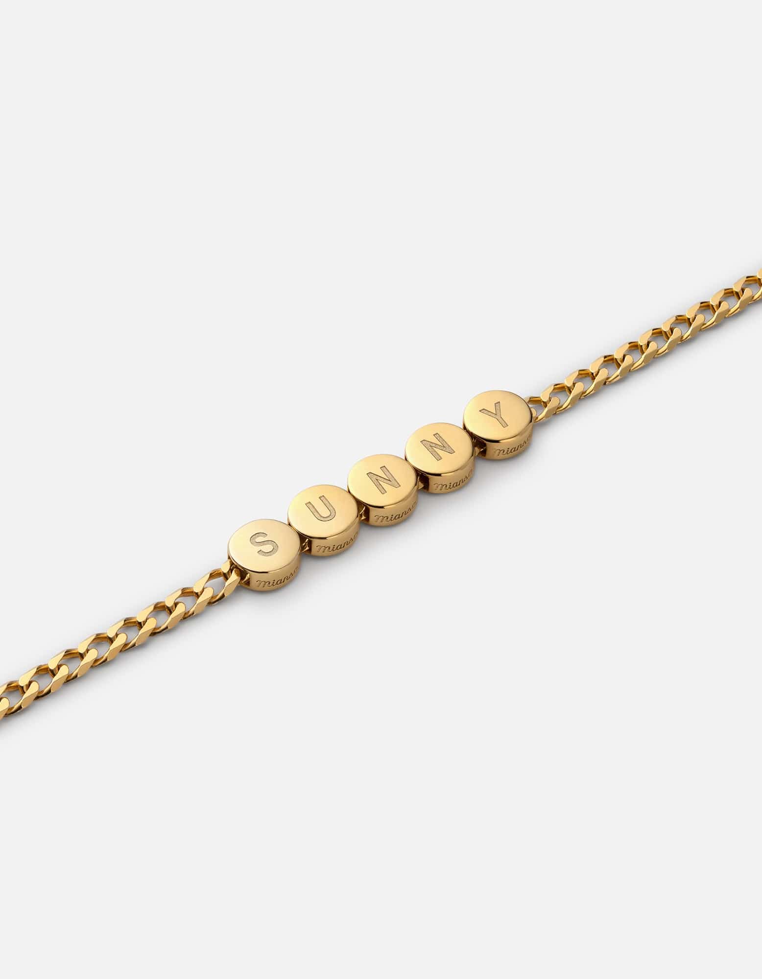 Type Chain Necklace, Gold Vermeil