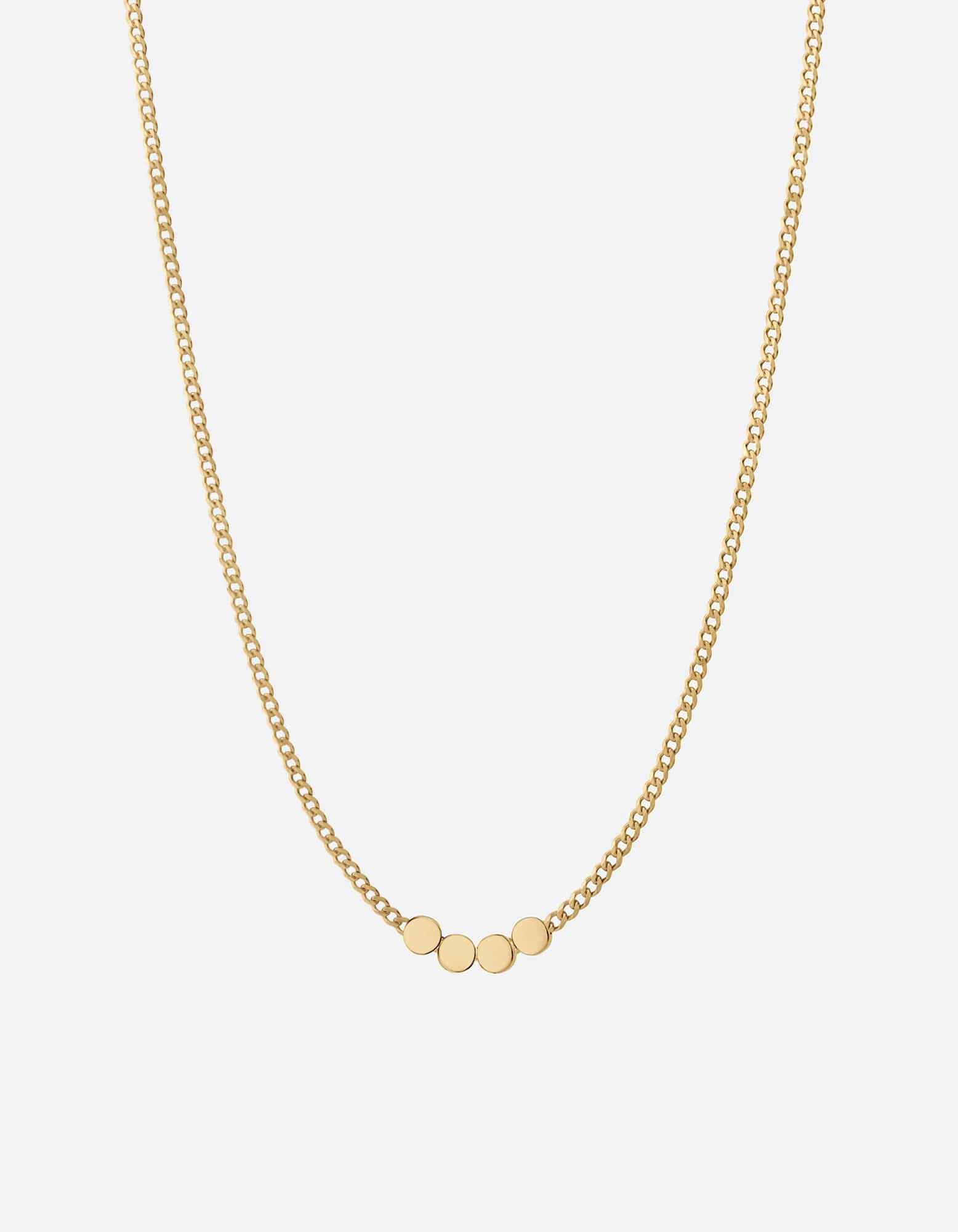 Type Chain Necklace, Gold Vermeil