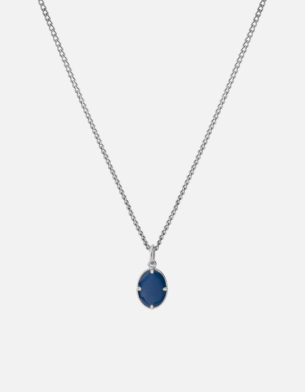 Miansai Necklaces Portal Necklace, Sterling Silver/Blue Blue / 21 in. / Monogram: No