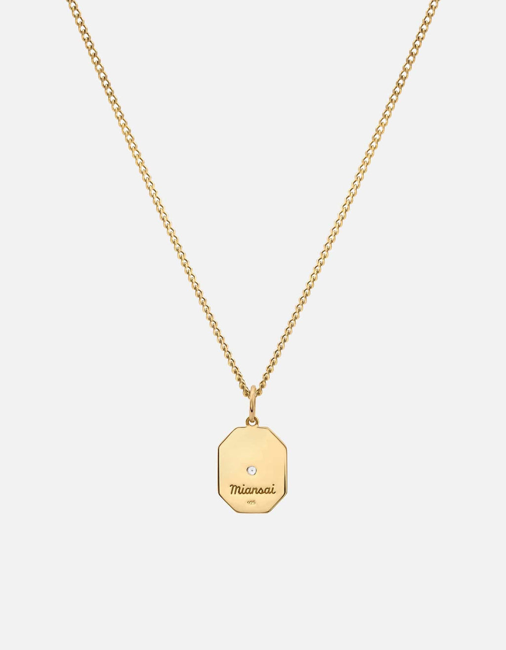Umbra Sapphire Necklace, Gold Vermeil/Black