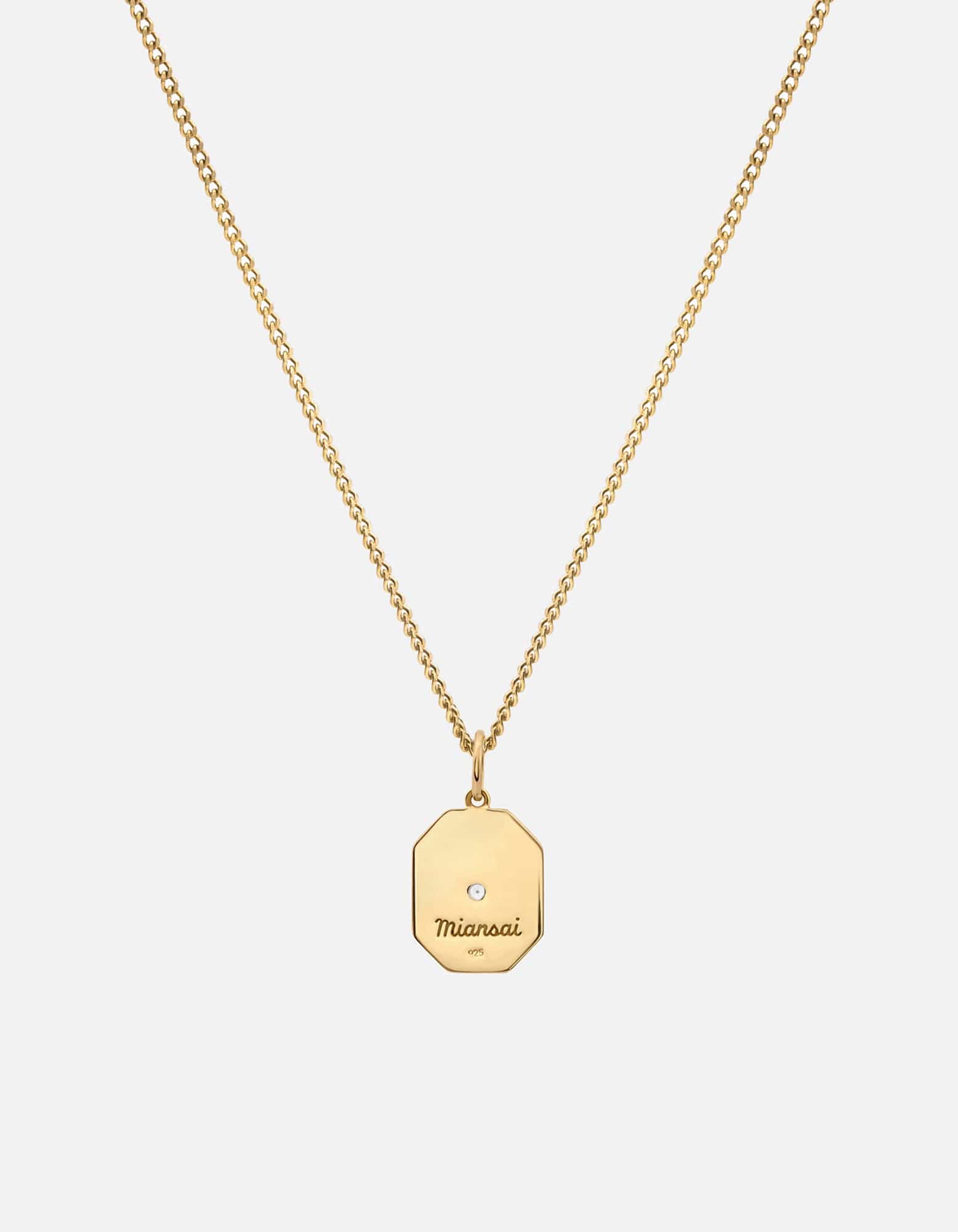 Umbra Sapphire Necklace, Gold Vermeil/Black