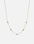 Miansai Necklaces Zaha Chalcedony Necklace, 14k Gold Pavé Green / 16-18 in.