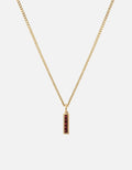 Miansai Necklaces Slim Totem Garnet Necklace, Gold Vermeil Red / 21 in.