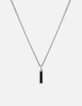 Miansai Necklaces Slim Totem Onyx Necklace, Sterling Silver Black / 21 in.