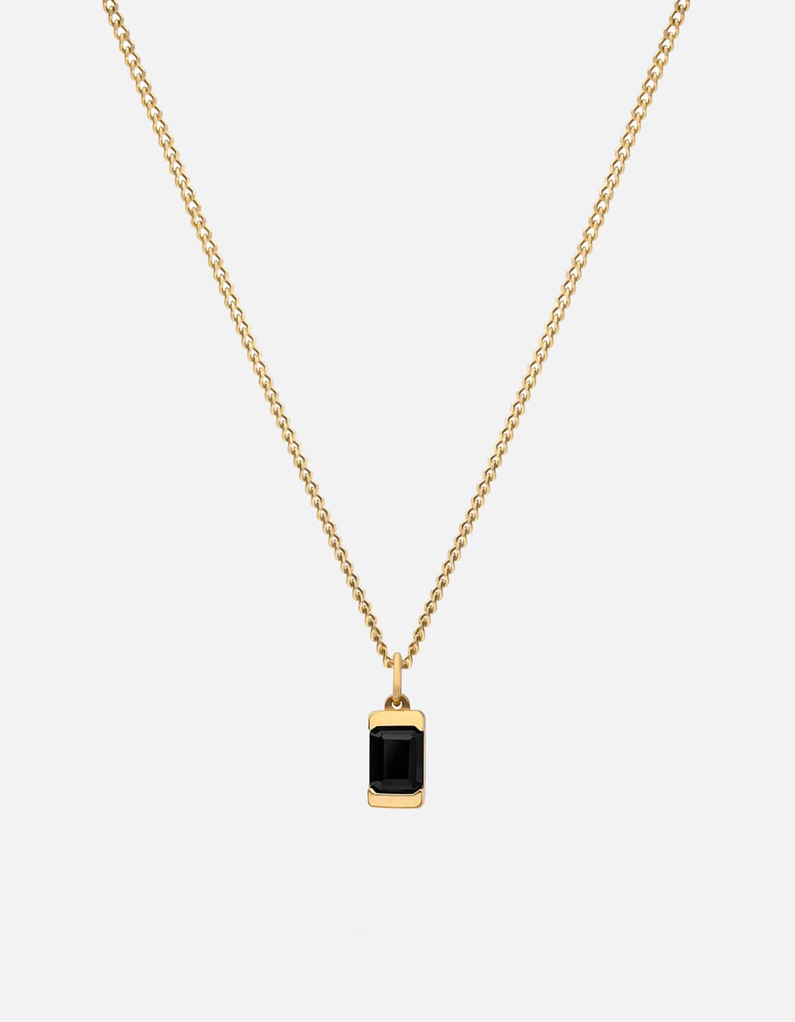 Miansai Necklaces Valor Onyx Necklace, Gold Vermeil Black / 18 in.
