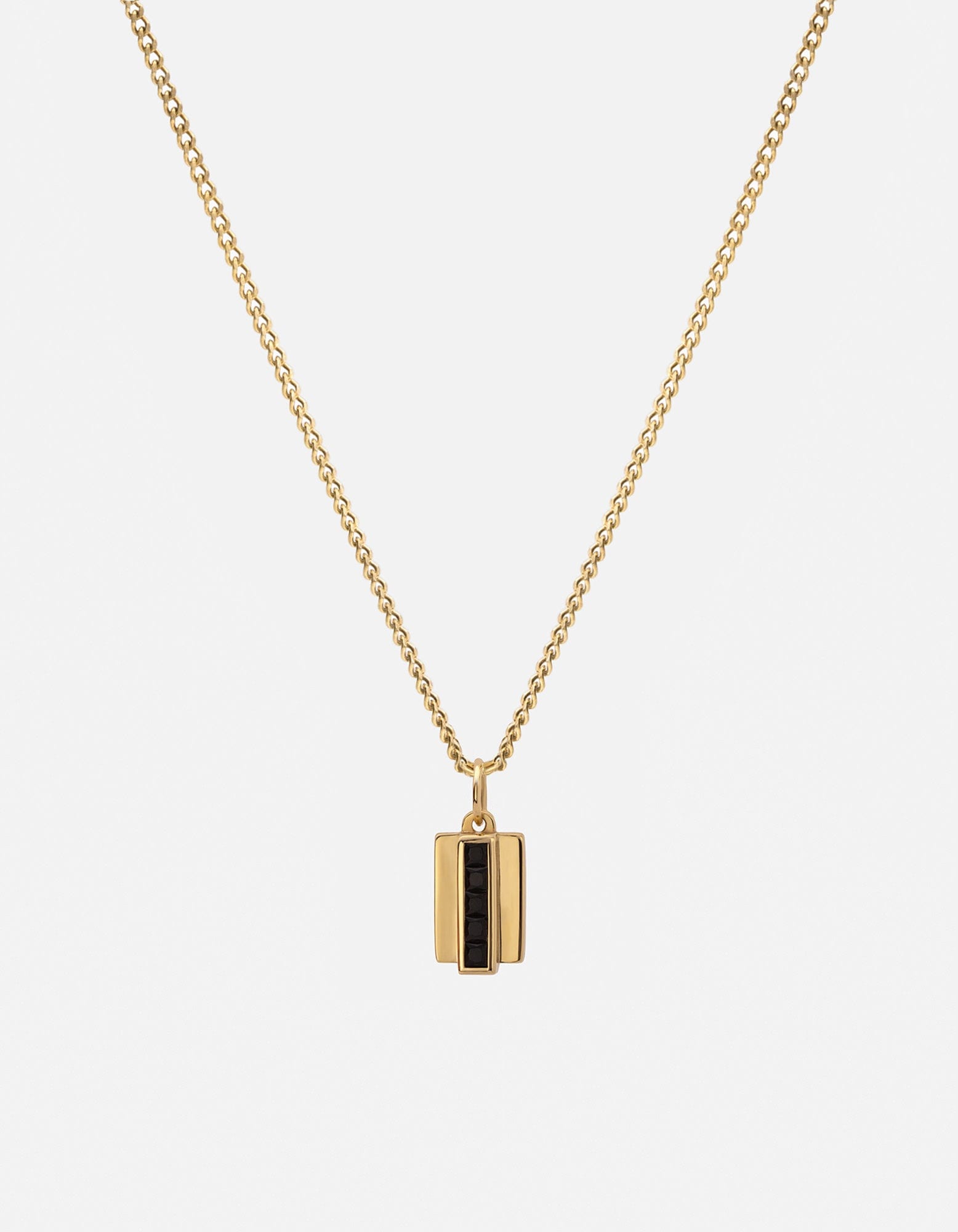Miansai Necklaces Vertigo Onyx Necklace, Gold Vermeil Black / 21 in.