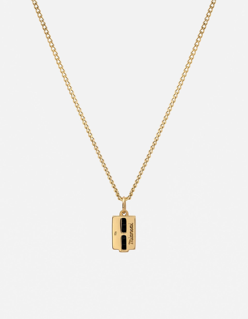 Vertigo Onyx Pendant Necklace, Gold Vermeil