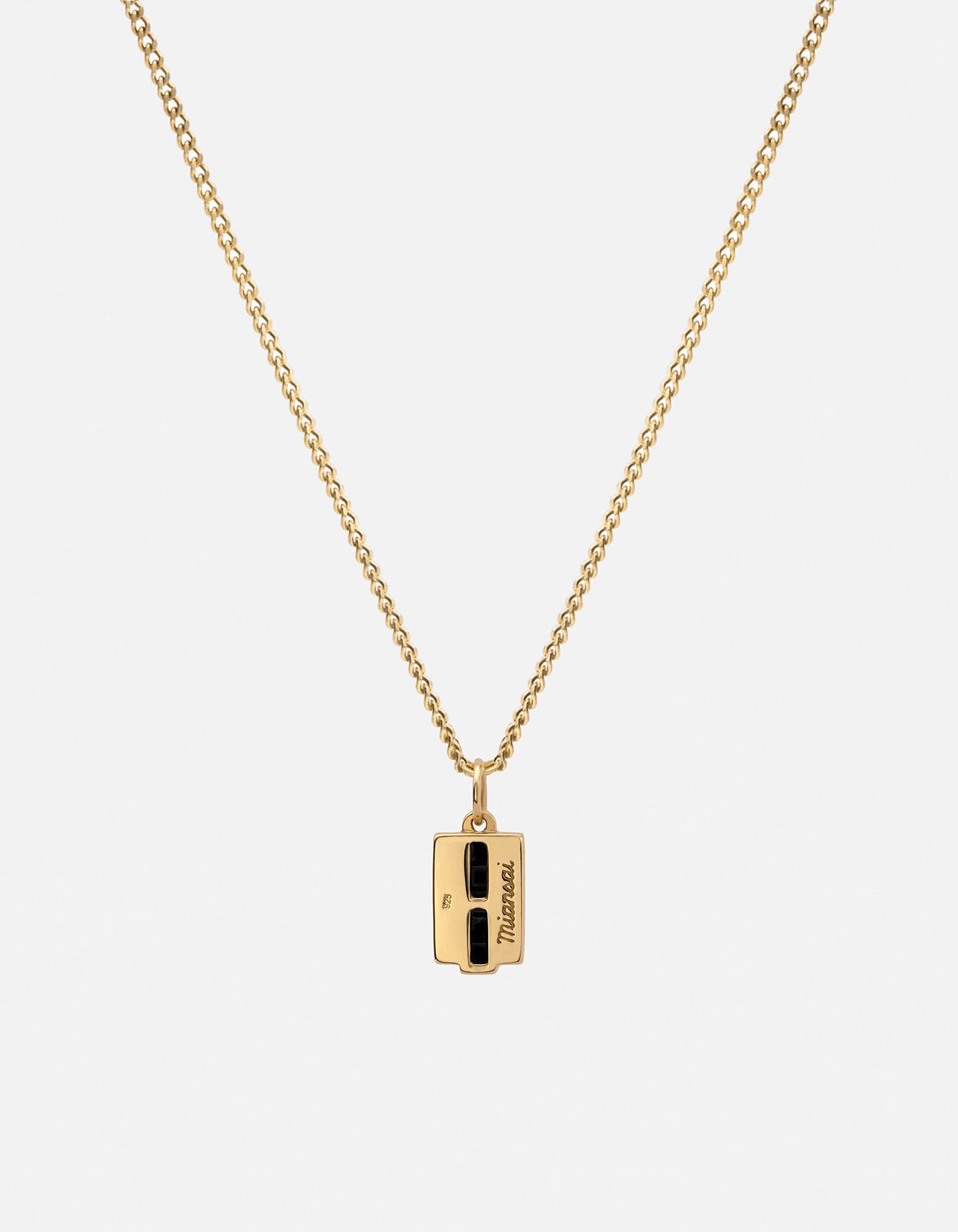 Vertigo Onyx Pendant Necklace, Gold Vermeil