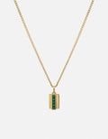 Miansai Necklaces Vertigo Agate Necklace, Gold Vermeil Green / 21 in.