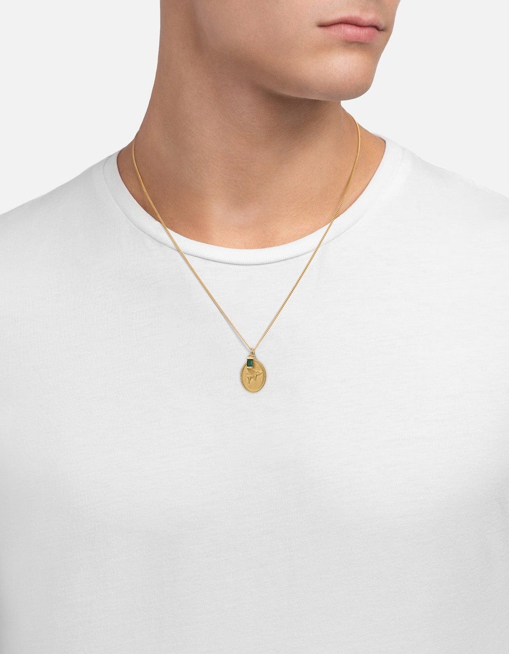 When Pigs Fly Quartz Pendant Necklace, Gold Vermeil