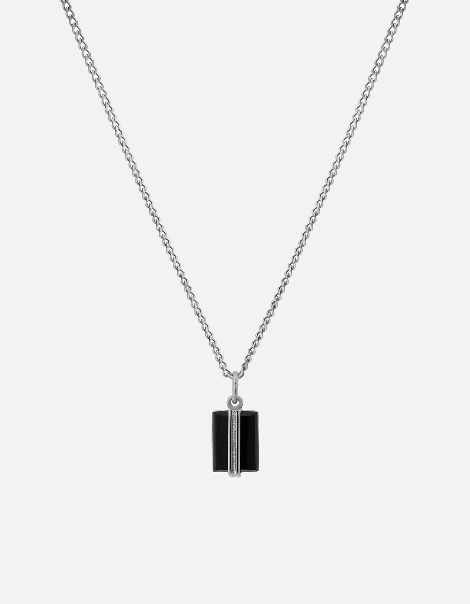 Miansai Necklaces Paolo Onyx Necklace, Sterling Silver Black / 21 in.