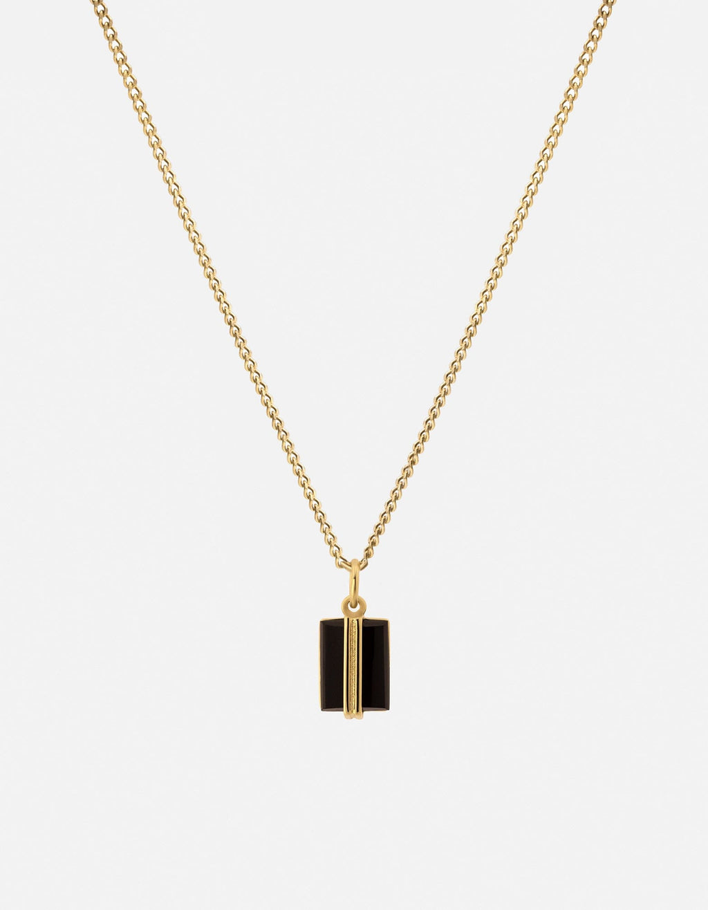 Miansai Necklaces Paolo Onyx Necklace, Gold Vermeil Black / 21 in.