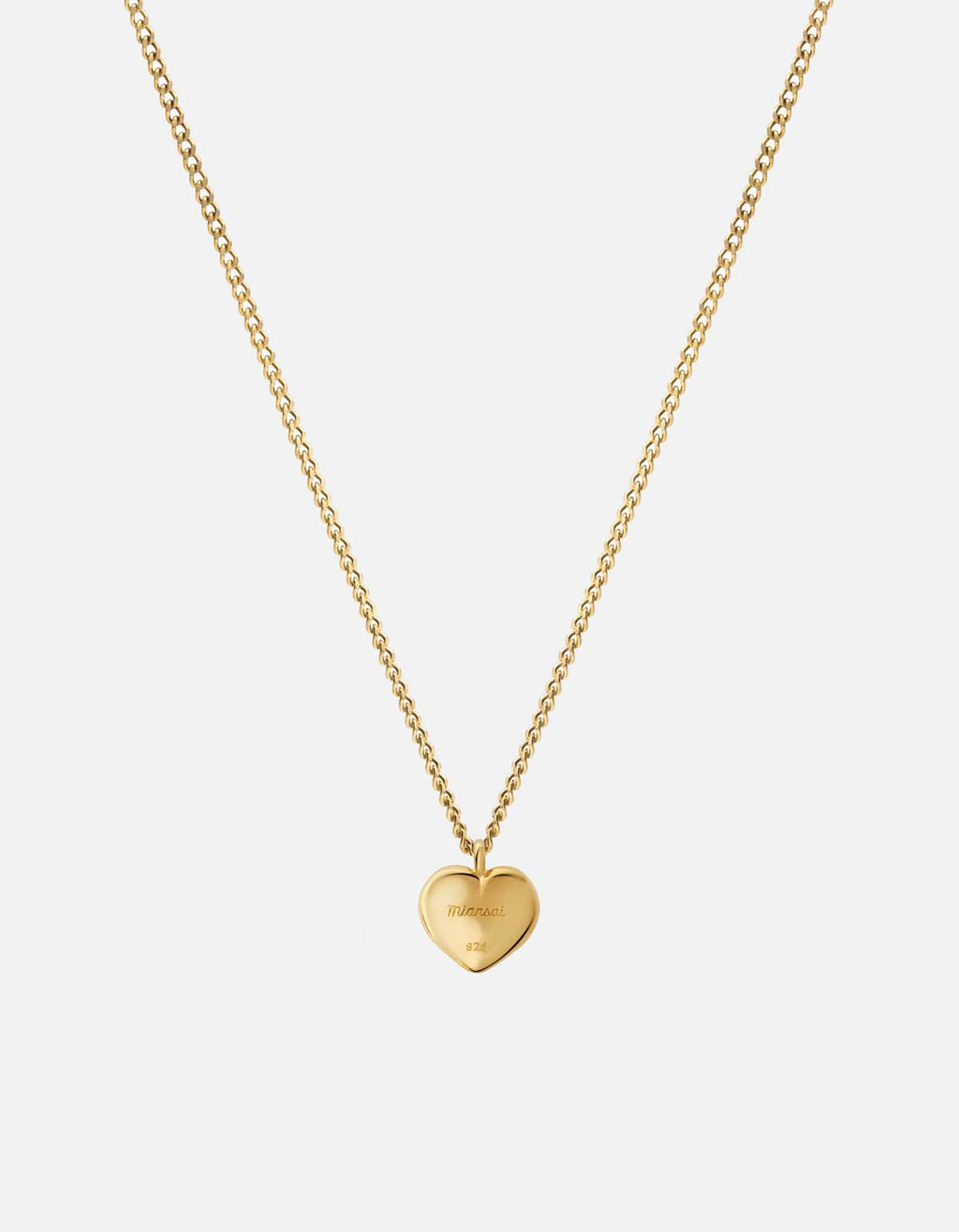 Carino Heart Necklace, Gold Vermeil