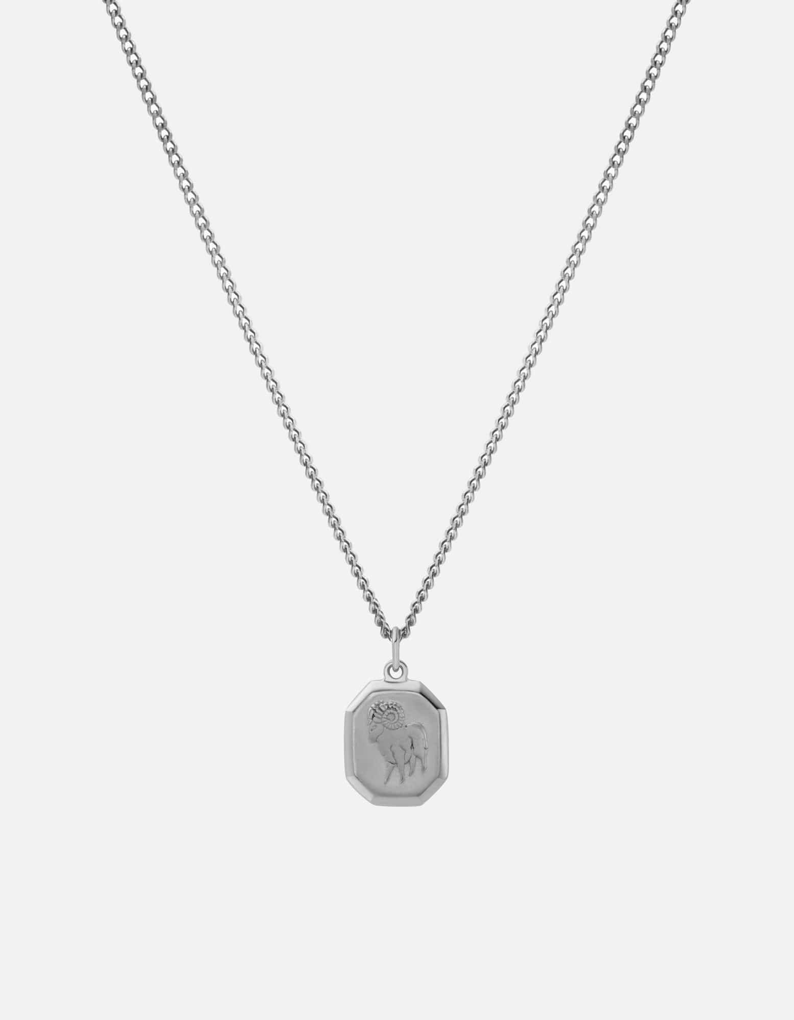 Miansai Necklaces Aries Nyle Necklace, Sterling Silver Polished Silver / 21 in. / Monogram: No