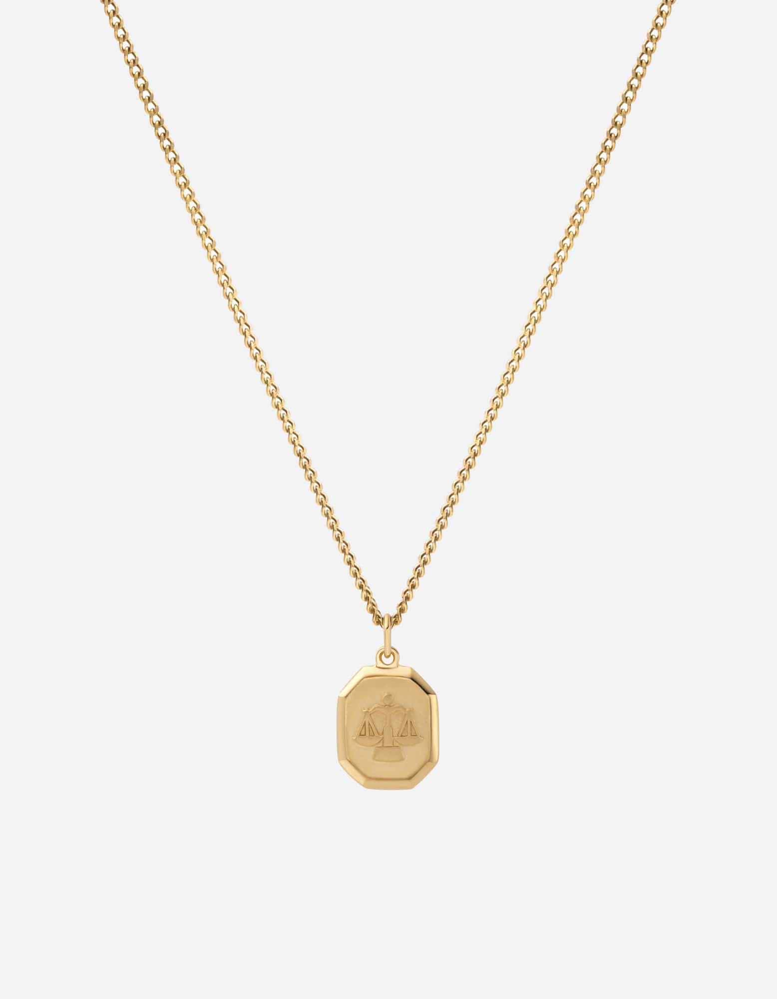 Miansai Necklaces Libra Nyle Necklace, Gold Vermeil Polished Gold / 18 in. / Monogram: No