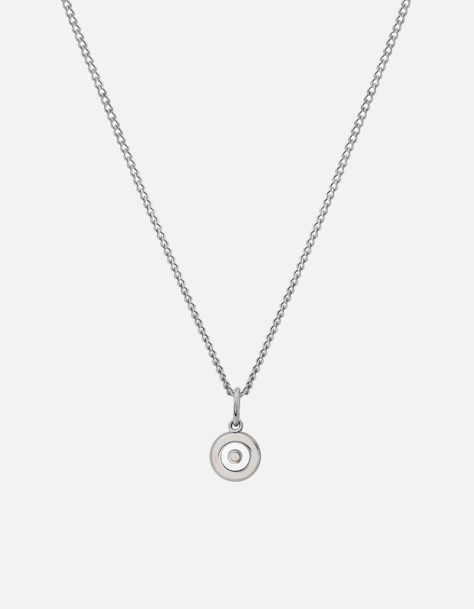 Ojos Evil Eye Pendant Necklace, Sterling Silver / Sky Blue