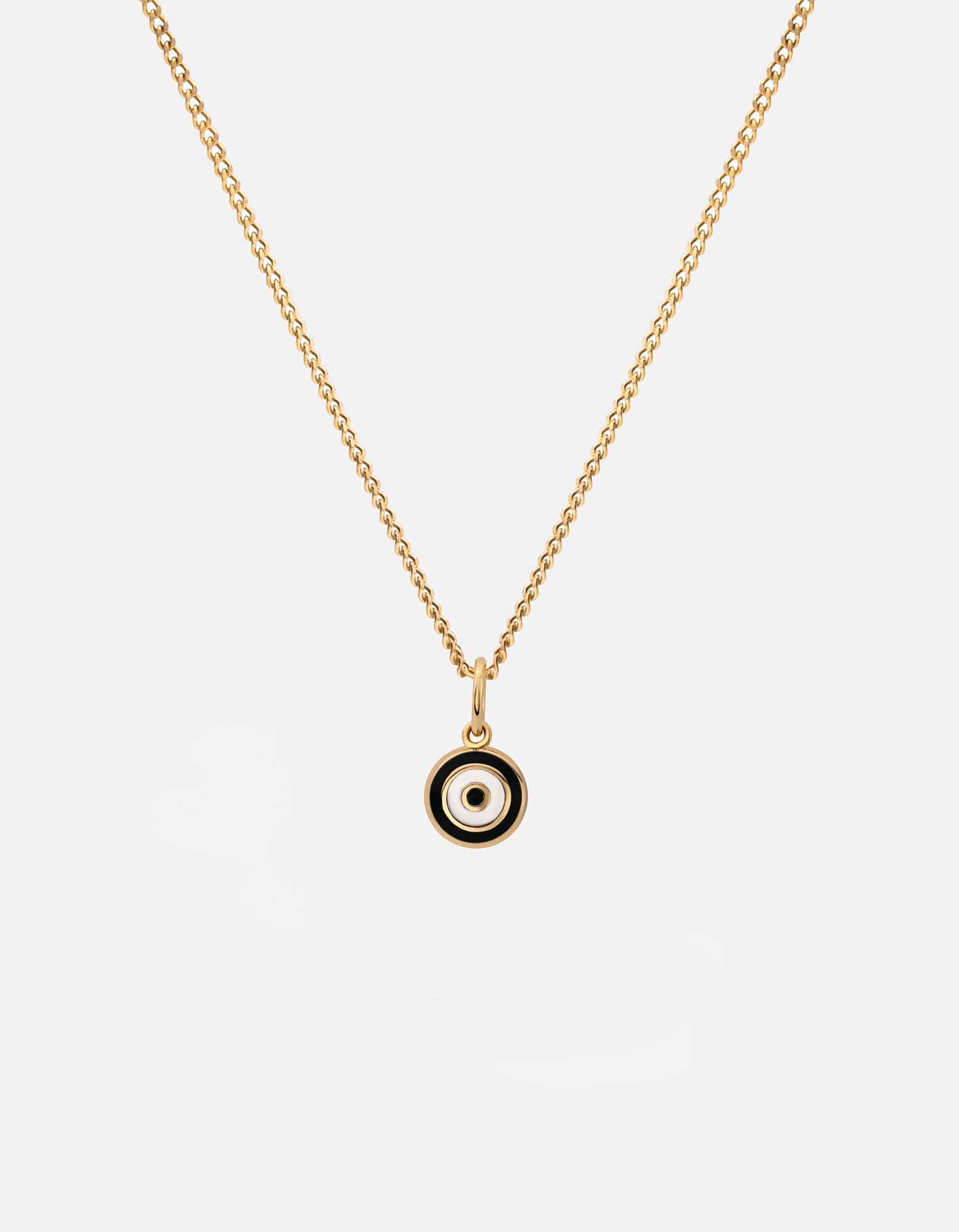 Miansai Necklaces Ojos Necklace, Gold Vermeil/Sky Blue Black / 18 in. / Monogram: No