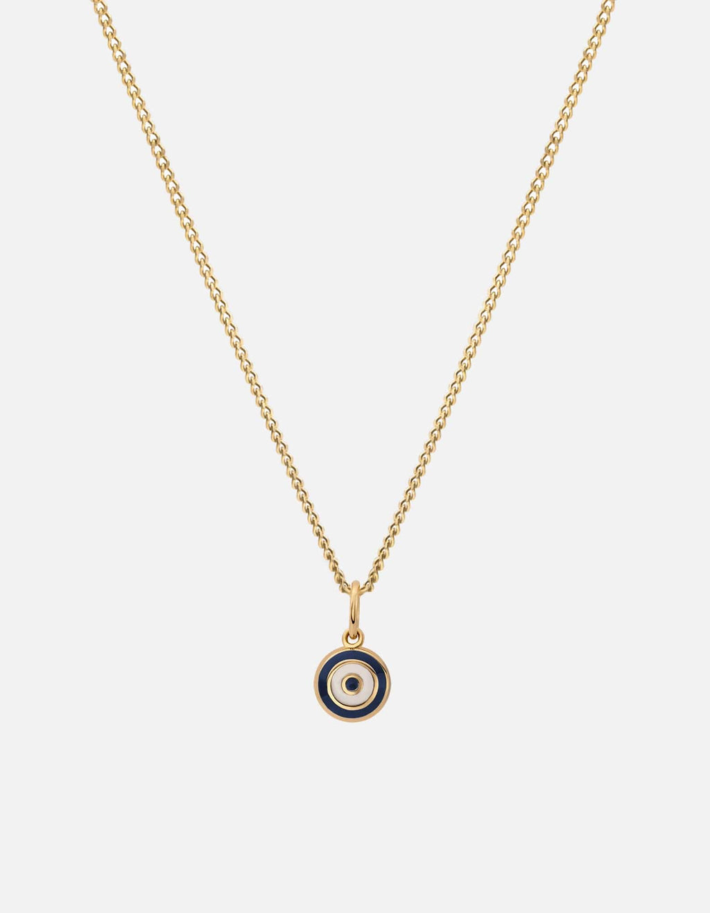 Ojos Evil Eye Necklace, Gold Vermeil/Green