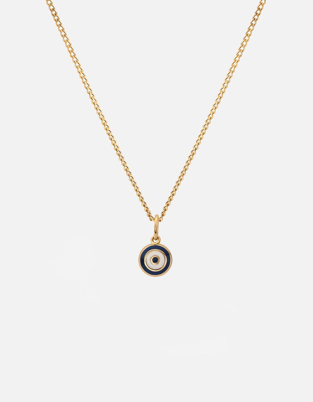 Ojos Evil Eye Necklace, Gold Vermeil/Linen