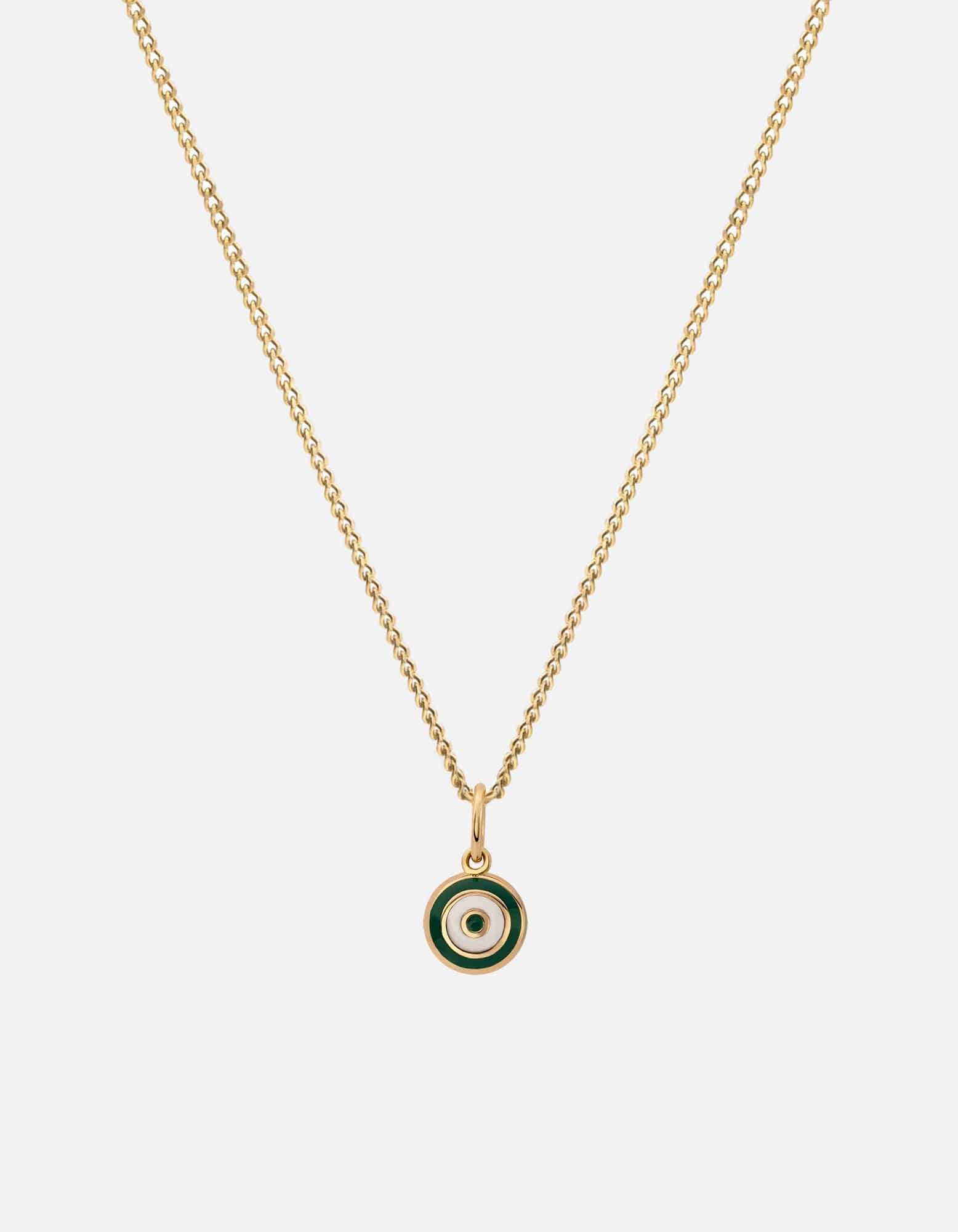 Ojos Evil Eye Necklace, Gold Vermeil/Black