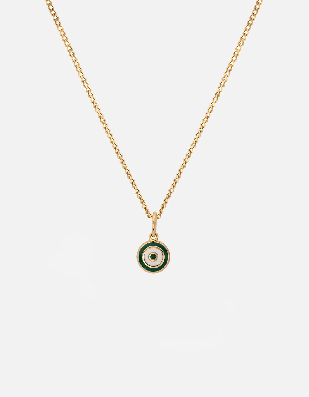 Ojos Evil Eye Necklace, Gold Vermeil/Black