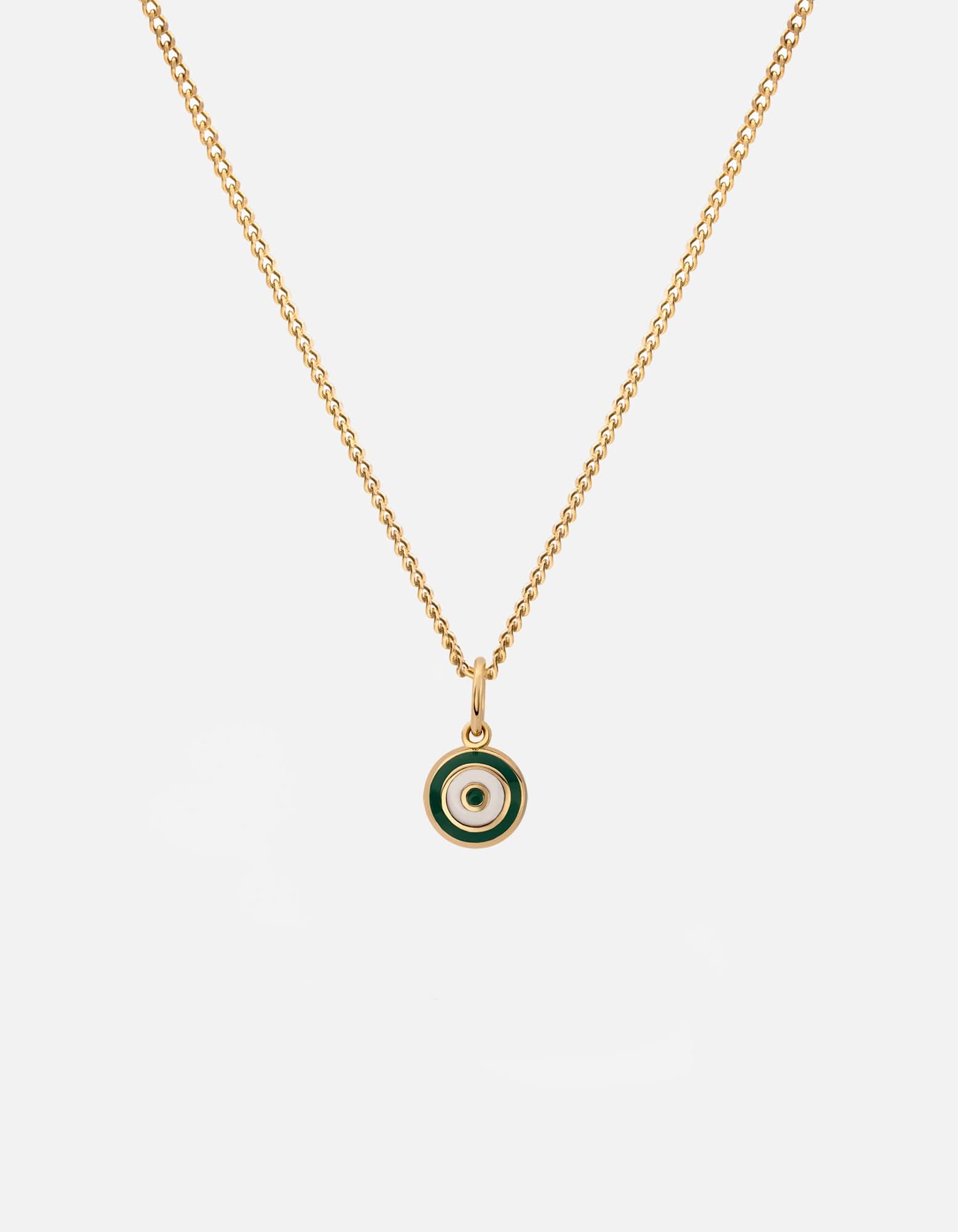 Ojos Evil Eye Necklace, Gold Vermeil/Black