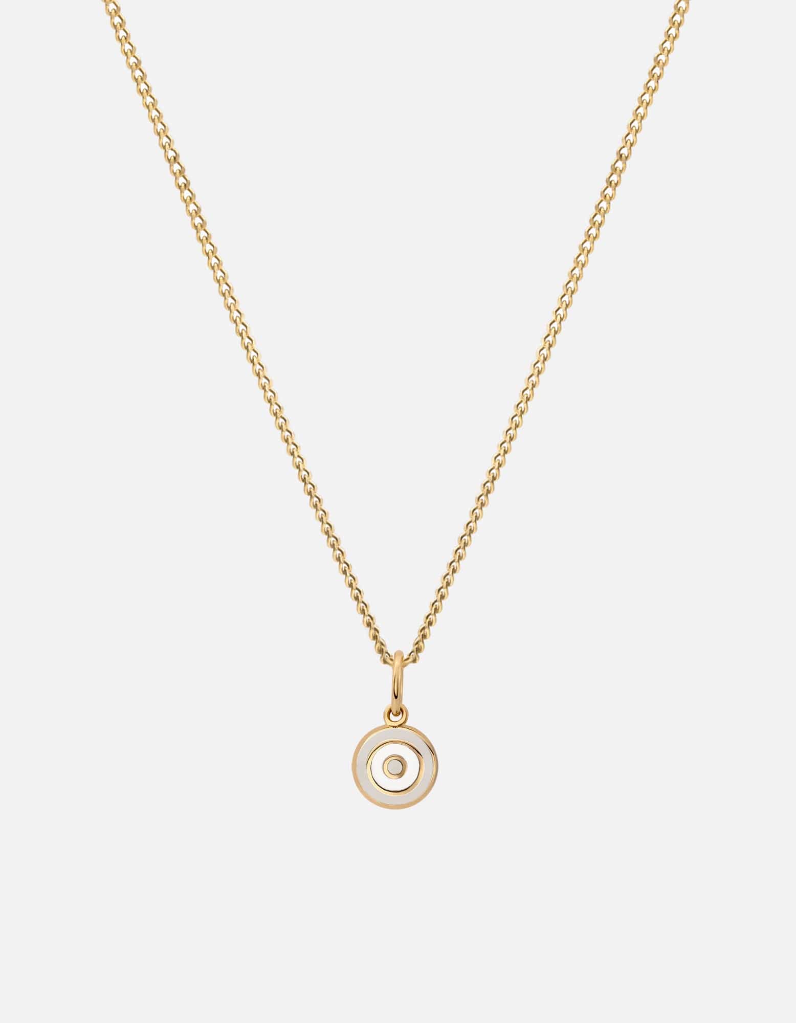 Ojos Evil Eye Necklace, Gold Vermeil/Sky Blue