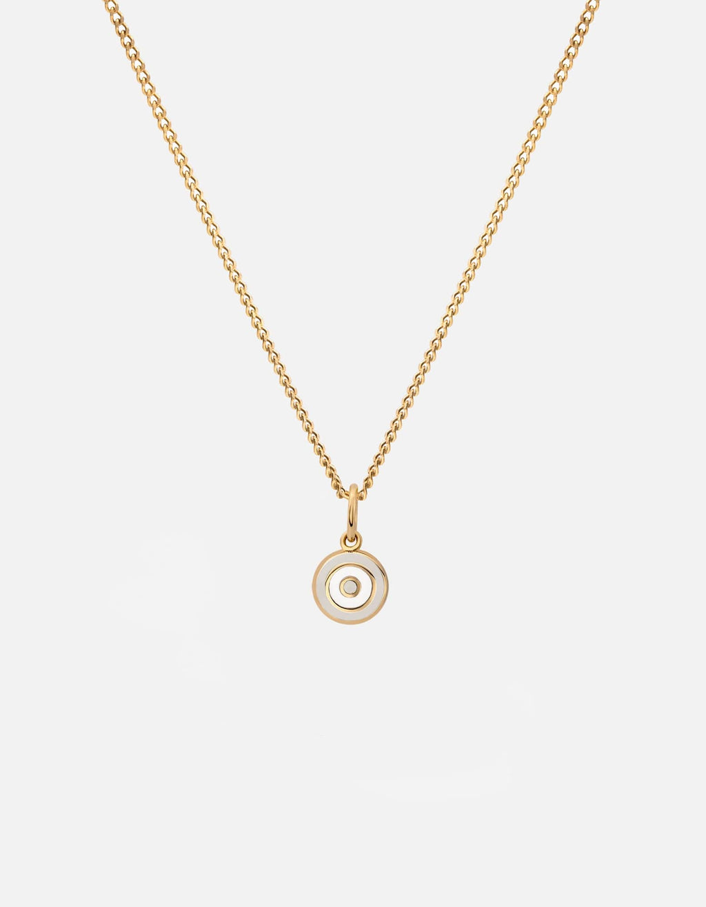 Ojos Evil Eye Necklace, Gold Vermeil/Sky Blue