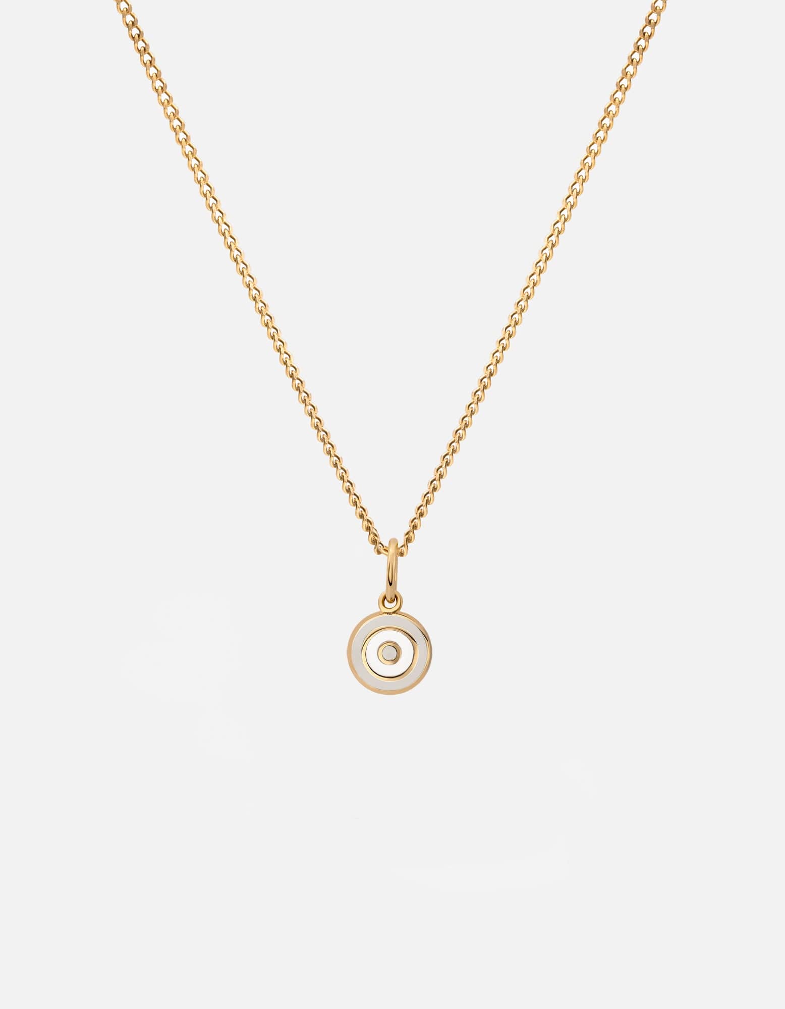 Miansai Necklaces Ojos Necklace, Gold Vermeil/Green Linen / 18 in. / Monogram: No