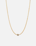 Miansai Necklaces Opus Sapphire Type Chain Necklace, Gold Vermeil/Blue No Letter / Blue / 24 in. / Monogram: No