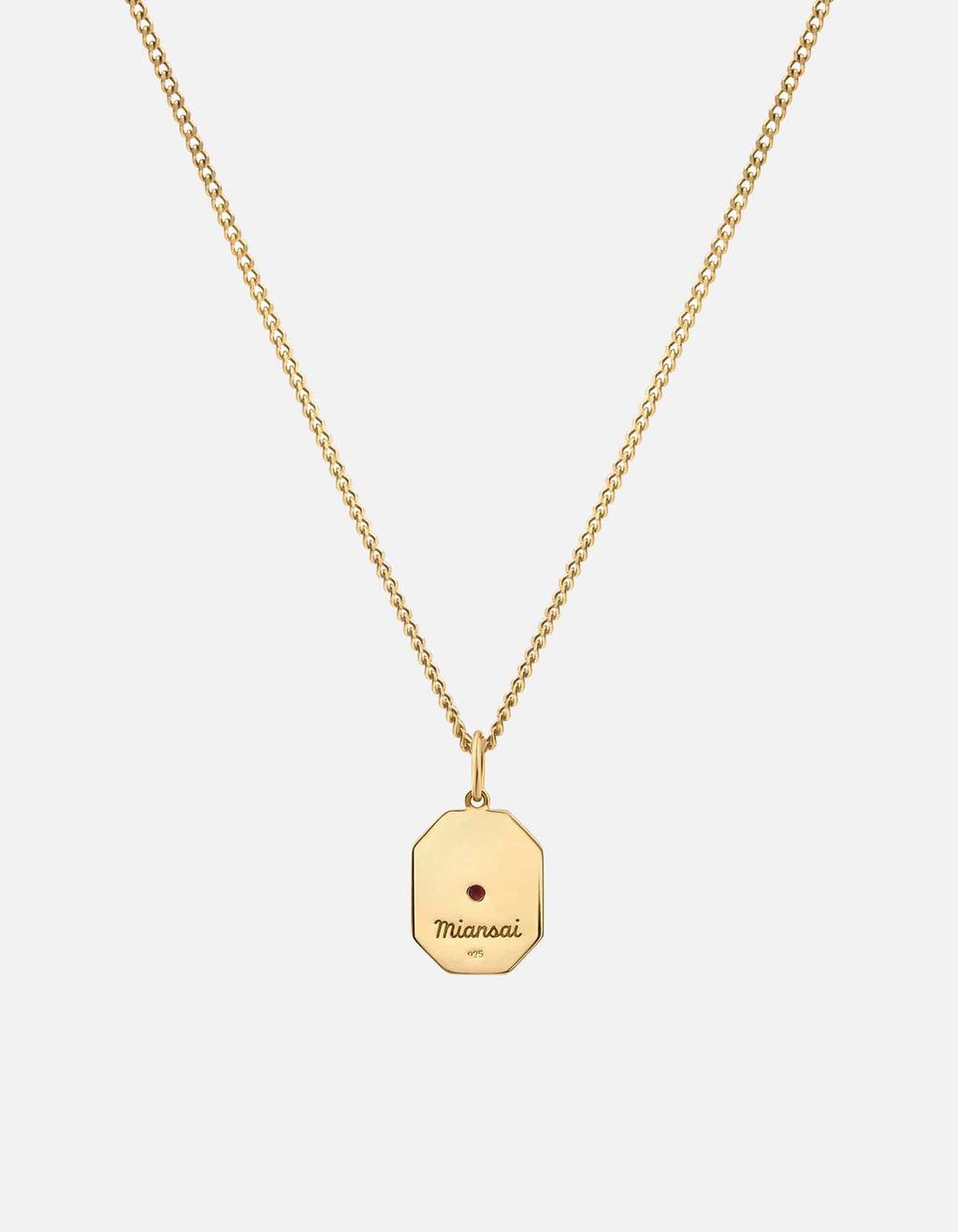 Umbra Garnet Necklace, Gold Vermeil/Red