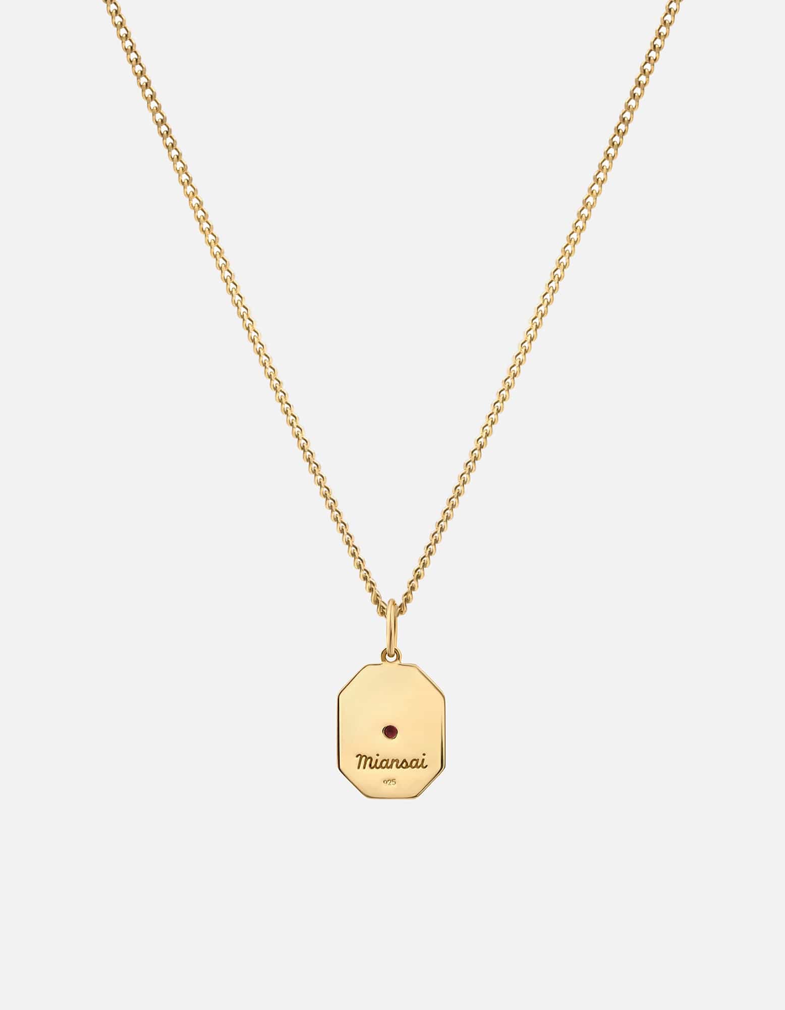 Umbra Garnet Necklace, Gold Vermeil/Red