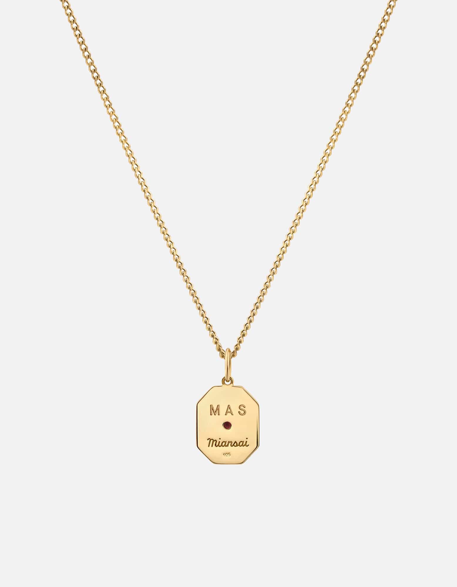 Umbra Garnet Necklace, Gold Vermeil/Red