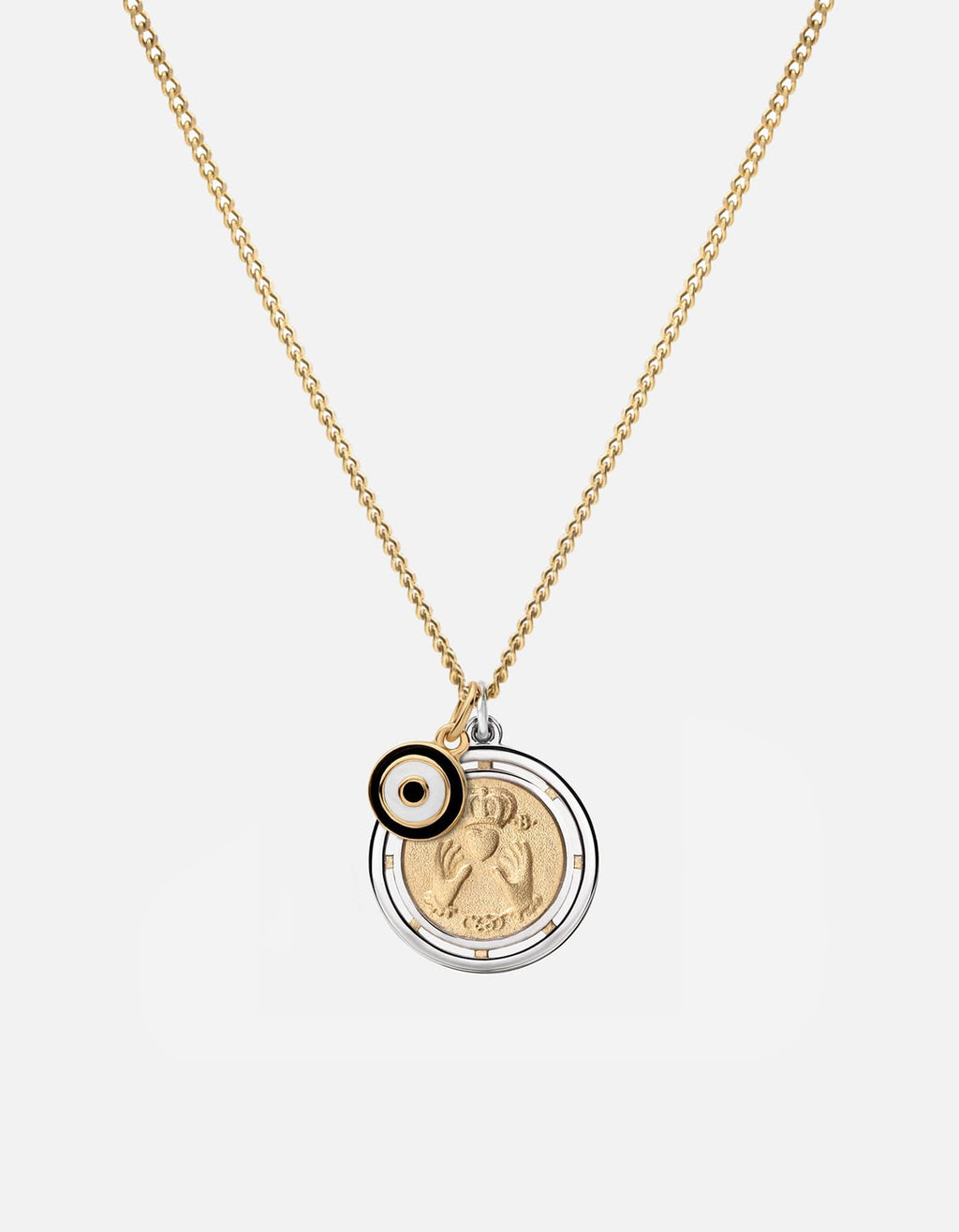 Miansai Necklaces Test of Time Ojos Necklace, Gold Vermeil/Black Black / 24 in. / Monogram: No